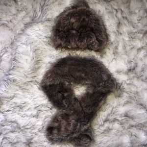 Faux fur Scarf and Beanie